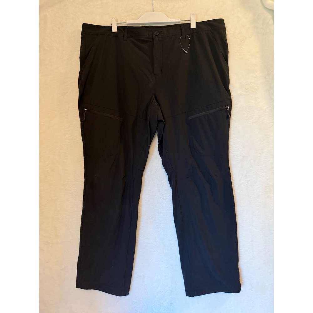 Eddie Bauer Fleece Lined Hiking Pants Womens 24W Black Cargo Outdoor NWT
